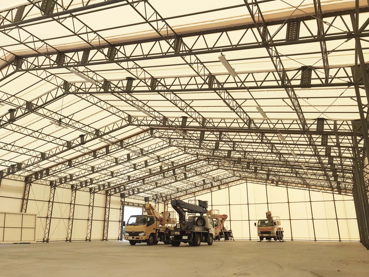 テント倉庫の施工例